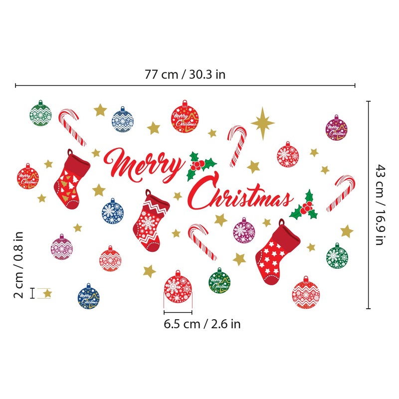 WALPLUS Christmas Decorations Clearance for Home, Indoor, Wall Stickers " Merry Christmas Decor" Wall Murals Decals Living Room Children Nursery Restaurant Cafe Hotel Home Decor (Merry Christmas Decor) - Image 5